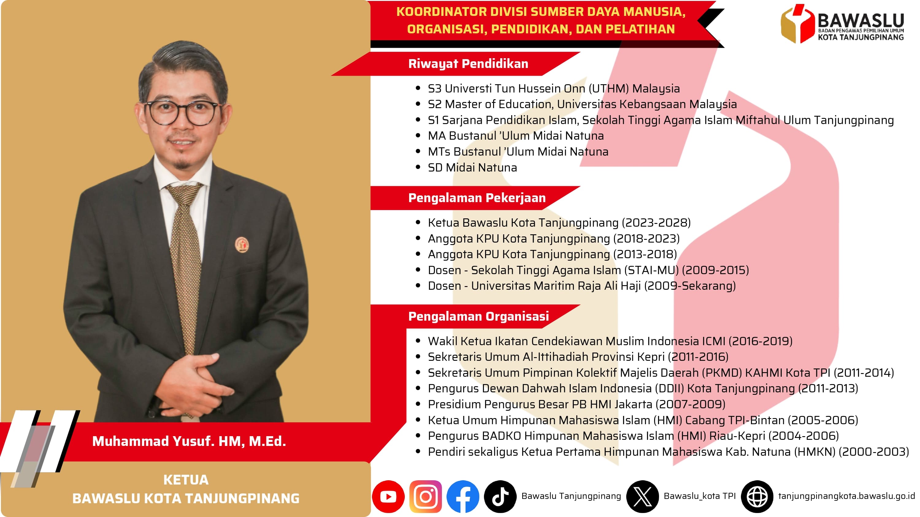 Ketua Bawaslu Kota Tanjungpinang