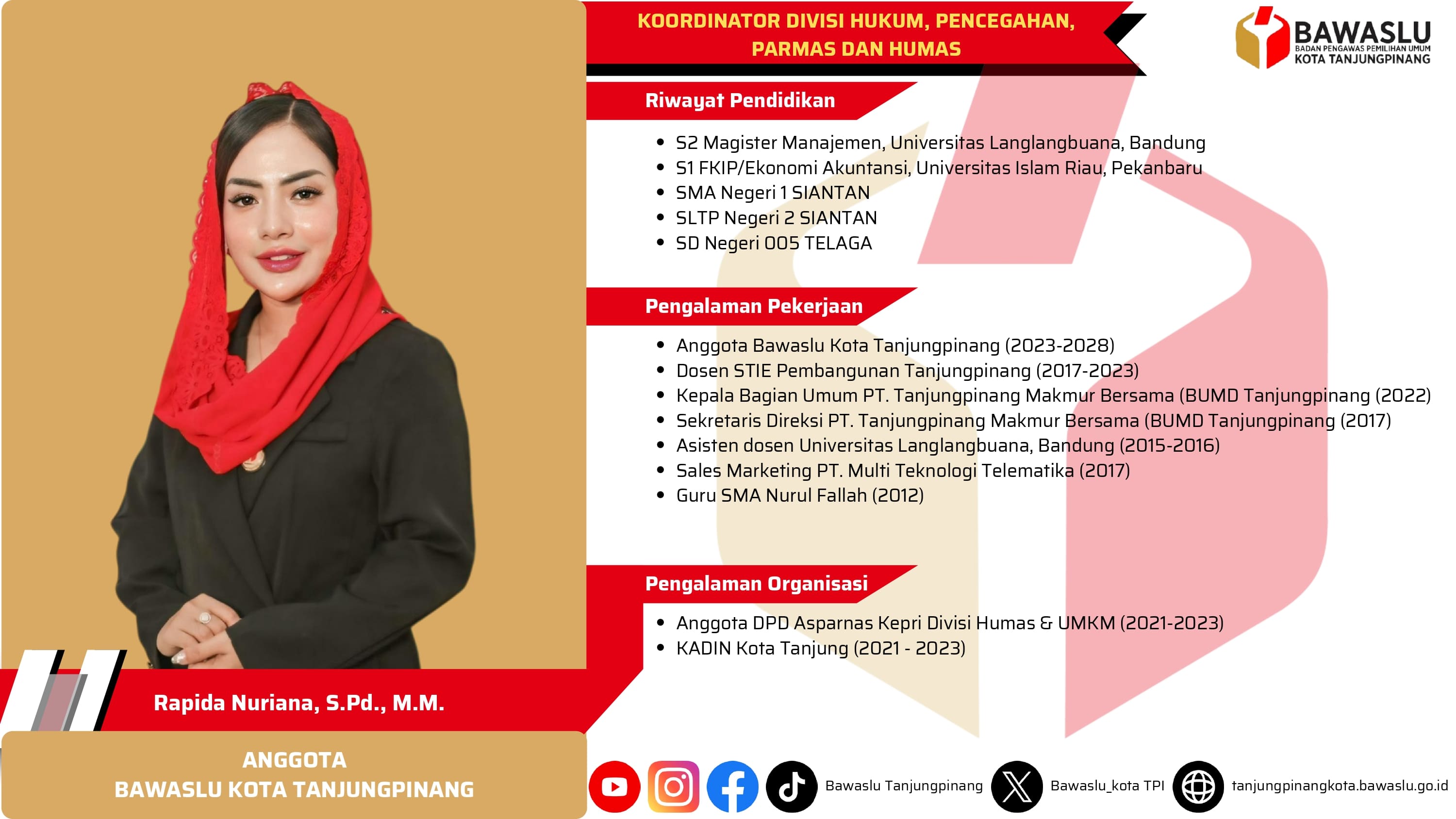 Anggota Bawaslu Kota Tanjungpinang