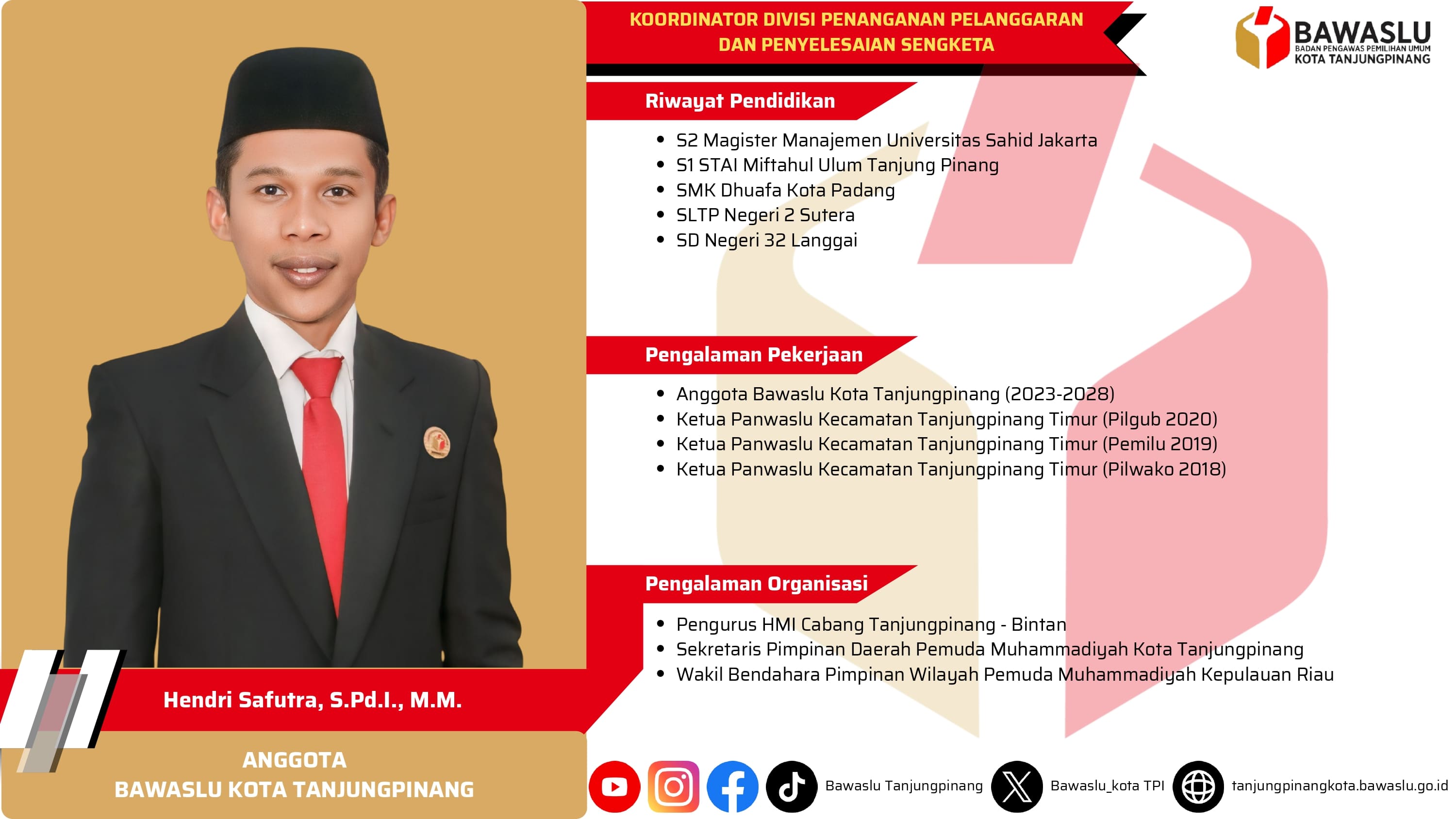 Anggota Bawaslu Kota Tanjungpinang