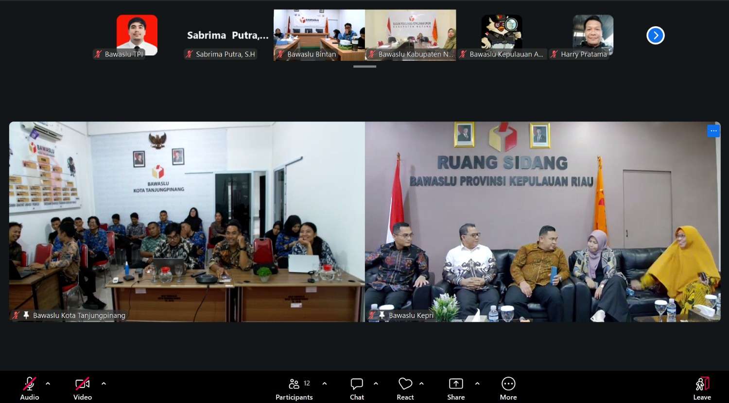 Zoom bersama bawaslu Provinsi Kepri