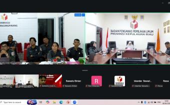 Bawaslu Kota Tanjungpinang mengikuti zoom Kegiatan Bawaslu Provinsi