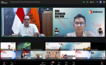 zoom kegiatan Sosialisasi dan Simulasi Cara Pemutakhiran Data Sarana Prasarana
